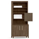 Fitness Center Towel Storage Unit - Studio Teak