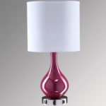 Cosmopolitan 28"" Brushed Nickel and Custom Painted Metal Table Lamp - Red