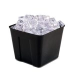 3 Quart Square Ice Bucket - Black