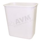 Plain 13 qt. Wastebasket - White